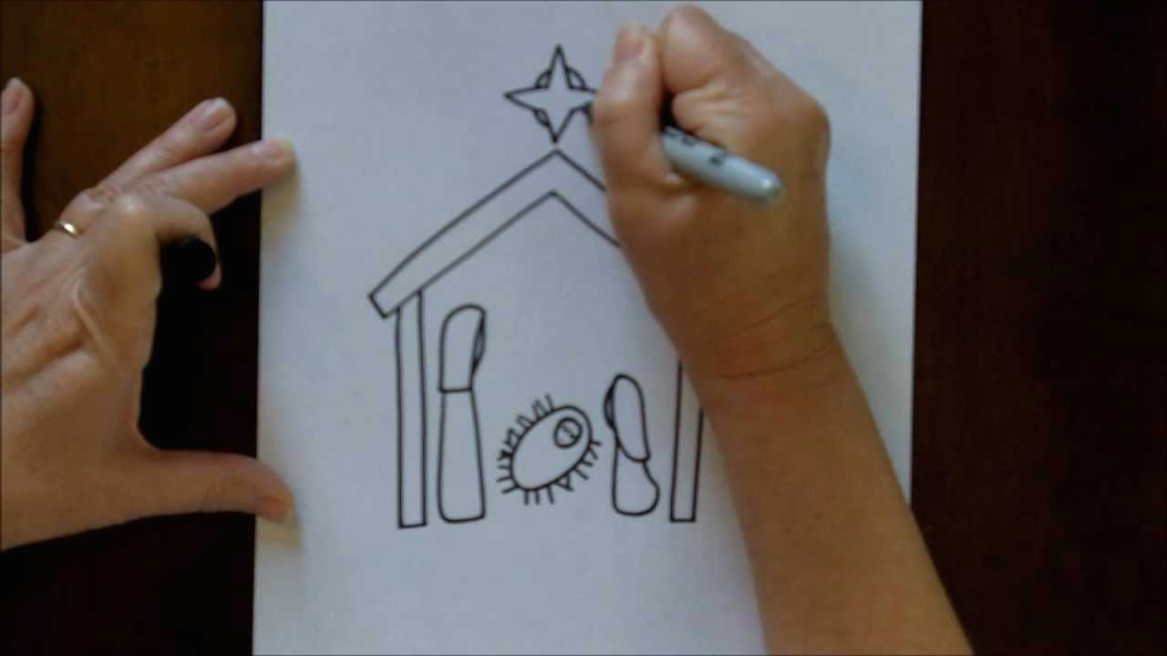 How to Draw A Nativity Scene Step by Step Easy 23 Unique How to Draw A Stable