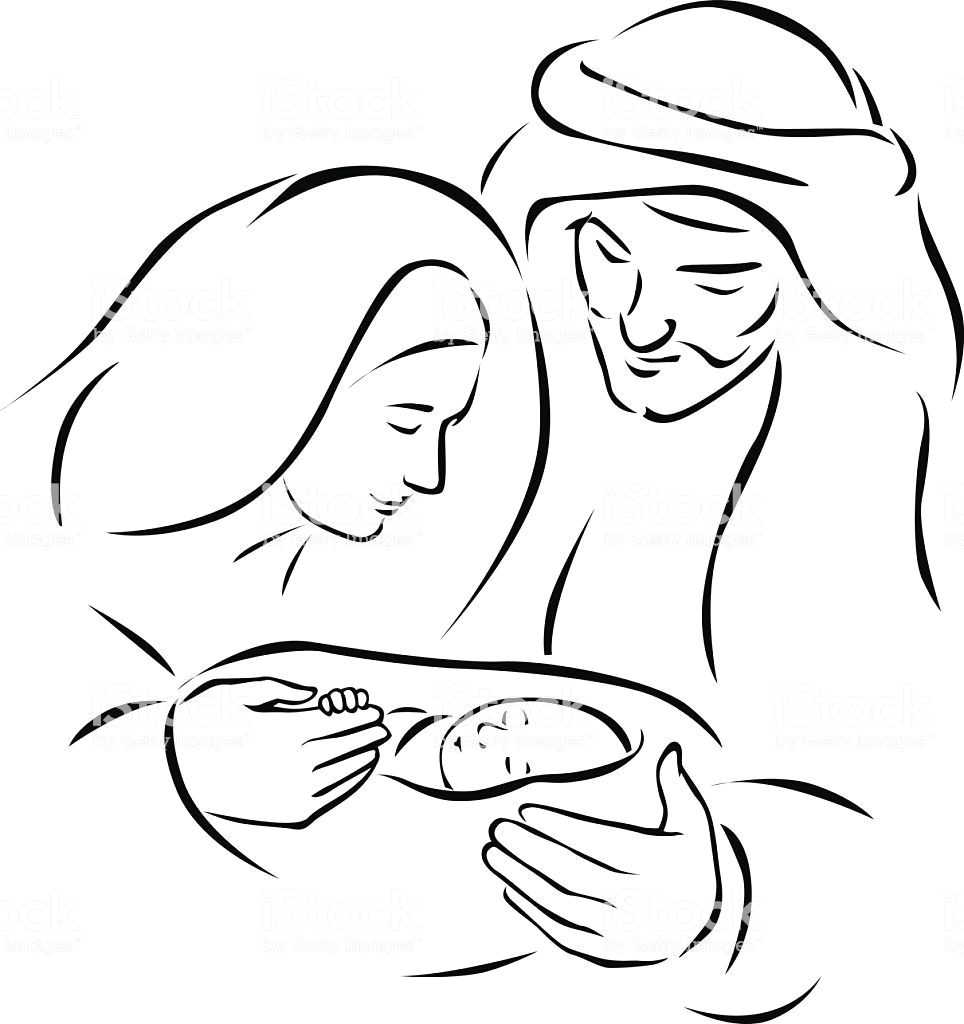 How to Draw A Nativity Scene Step by Step Easy Christmas Nativity Scene with Holy Family Baby Jesus