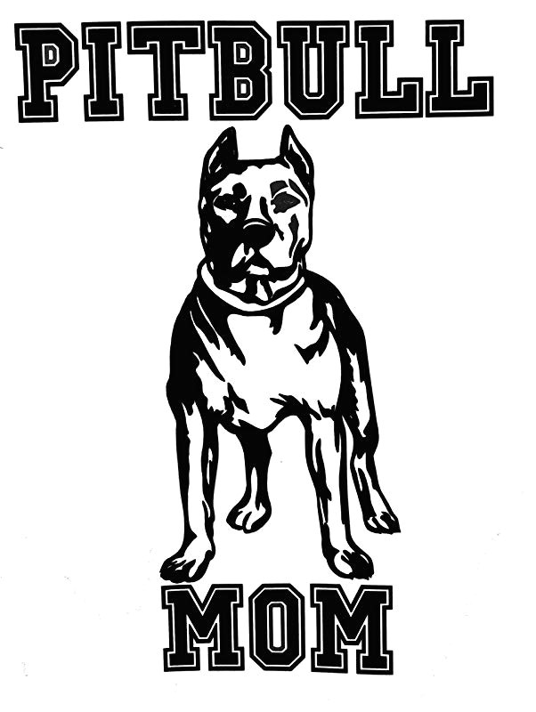 How to Draw A Pitbull Step by Step Easy Amazon Com Custom Pitbull Mom Vinyl Decal Personalized
