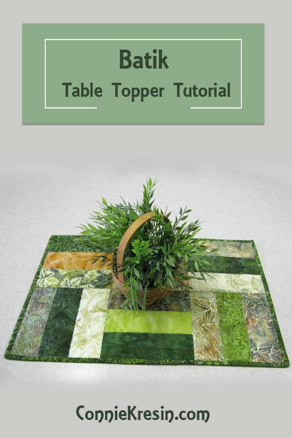 How to Draw A River Easy Easy Batik Table topper Tutorial Tischset topflappen Und