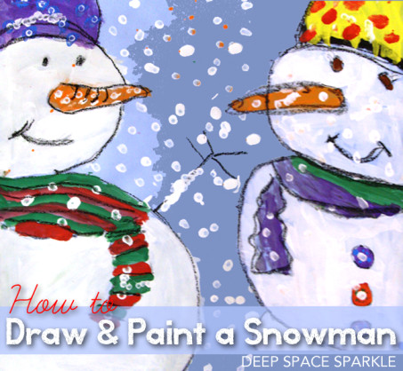 How to Draw A Snowman Easy Adorable Close Up Snowman Painting Canvas Painting Ideas