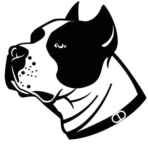 How to Draw A Staffy Dog Easy Dog Vector Illustration A C Dog Vector Dog Stencil