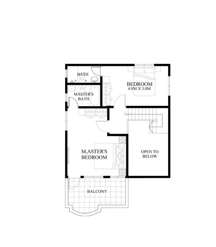 How to Draw A Two Story House Easy Floor Plan with Open to Below Second Floor Denah Rumah Rumah