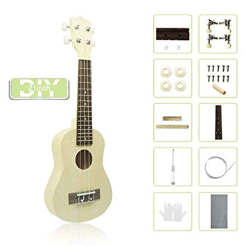 How to Draw A Ukulele Easy Diy Ukulele Make Your Own Ukulele 21inch 23inch soprano Hawaii Ukulele Kit for Beginner with Screwdrive Sandpaper Children Installation Gloves