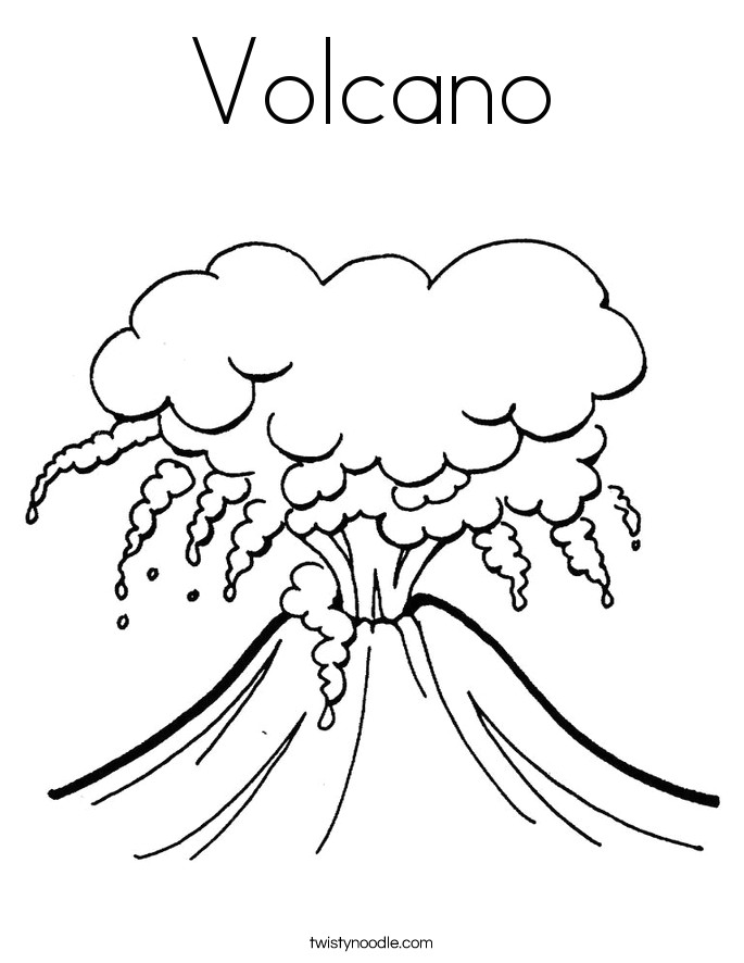 How to Draw A Volcano Easy Volcano Volcano Eruption Drawing Images