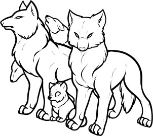 How to Draw A Wolf On Animal Jam How to Draw A Wolf Pack Pack Of Wolves Step 10 Cartoon
