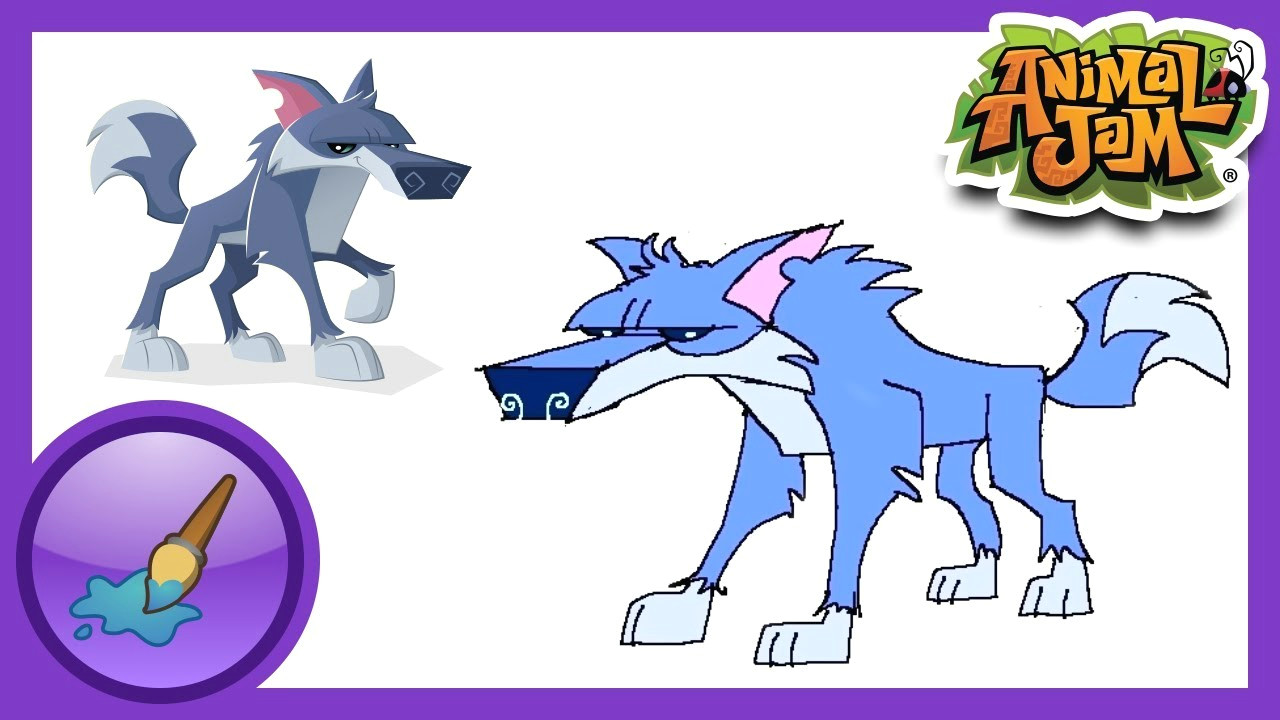 How to Draw A Wolf On Animal Jam Sketch Jam How to Draw A Wolf