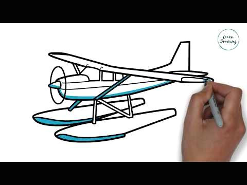 How to Draw Airplane Easy How to Draw A Sea Plane On Paper Step by Step Learn Drawing