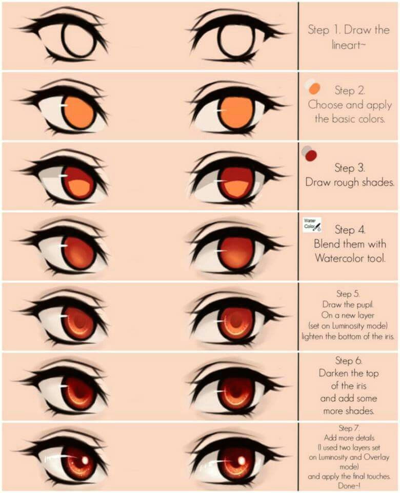 How to Draw An Anime Girl Eyes Dessiner Des Yeux Ombre Lumia Re Digital Art Beginner