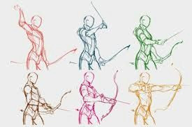 How to Draw An Easy Bow Archer Pose Google Search Drawings Archery Poses Sketches