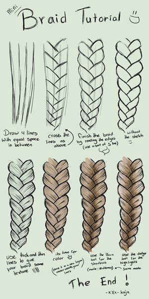 How to Draw An Easy Braid How to Draw A Braid In 2019 Art Drawings Drawings