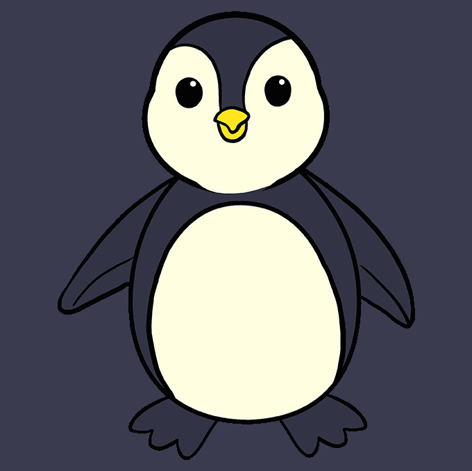 How to Draw An Easy Cartoon Penguin How to Draw A Penguin In A Few Easy Steps Drawings Easy