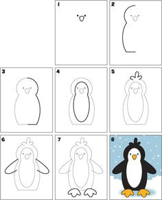 How to Draw An Easy Cartoon Penguin Pin by Jan Horwitz On Ss Science Board In 2019 Drawings