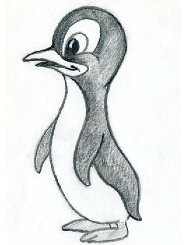 How to Draw An Easy Cartoon Penguin Pin Od Poua A Vatea A Veva Na Nastenke Art Skicovanie Kresby