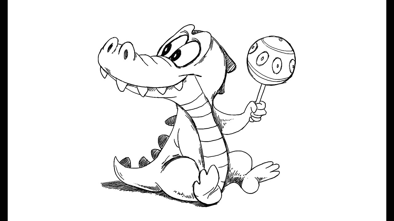 How to Draw An Easy Crocodile How to Draw Cartoon Crocodile