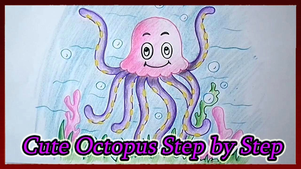 How to Draw An Octopus Easy How to Draw A Cartooon Octopus Step by Step Easy for Kids