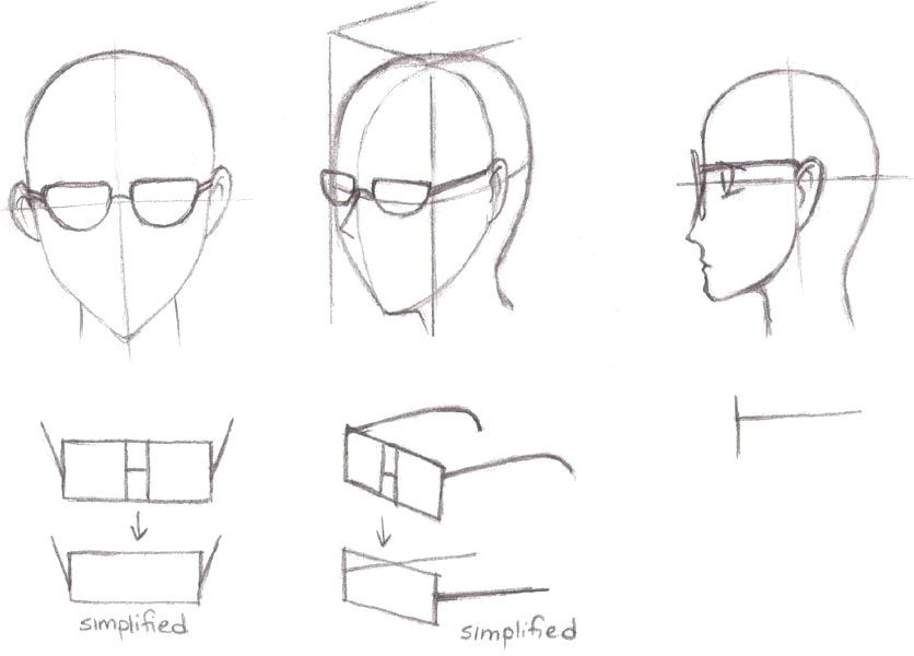 How to Draw Anime Characters Digitally Manga Tutorials How to Draw Glasses Shades Specs Ans