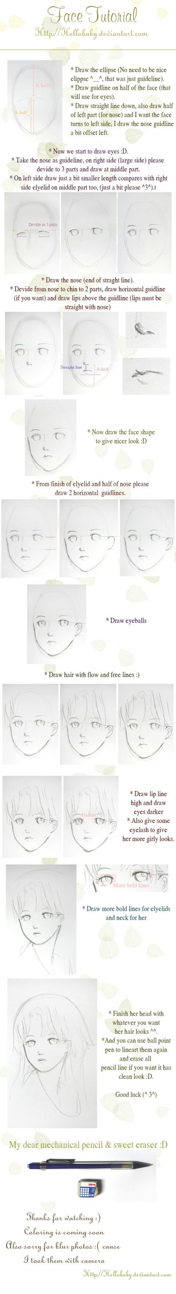 How to Draw Anime Faces From the Side Face Tutorial by Hellobaby On Deviantart How to Draw Anime