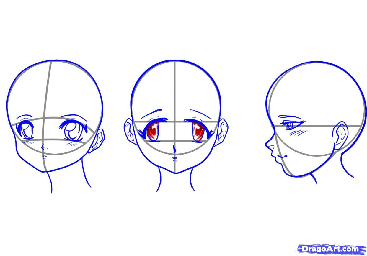 How to Draw Anime Girls Online How to Draw Manga Girls Step by Step Anime Heads Anime