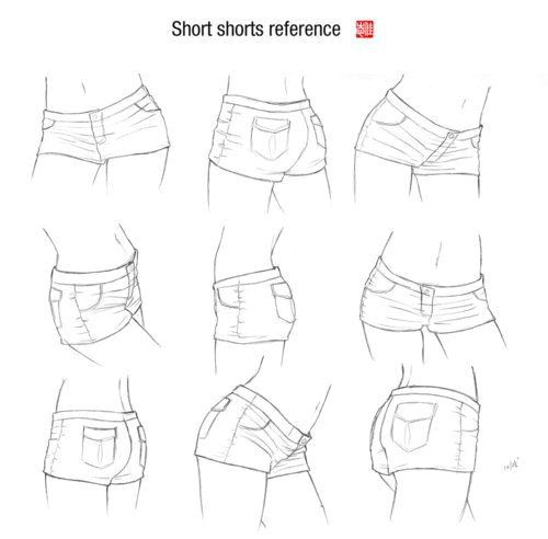 How to Draw Anime Pants Short Pants Reference Drawings Drawing Clothes Shorts
