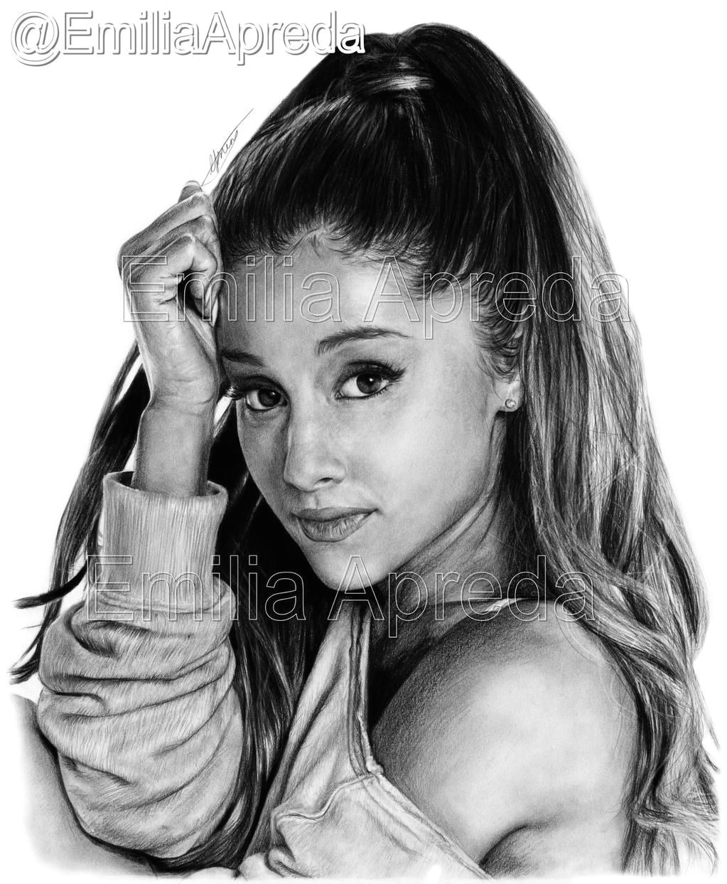 How to Draw Ariana Grande Easy Artist Emilia Apreda On Ariana Grande Drawings Ariana