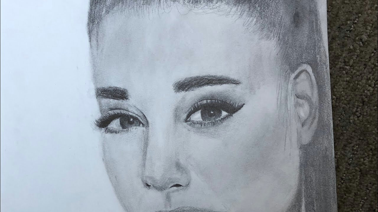 How to Draw Ariana Grande Easy Drawing Ariana Grande Youtube