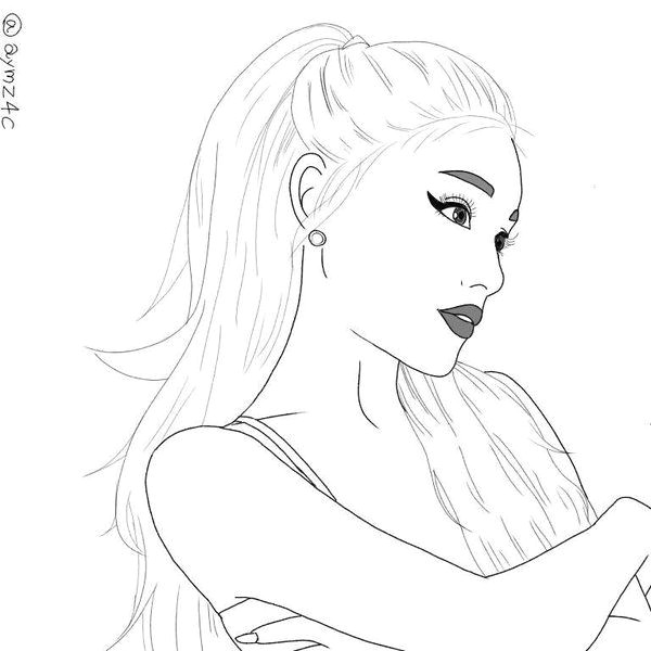 How to Draw Ariana Grande Realistic Easy 35 Ideas for Ariana Grande Drawing Easy Outline