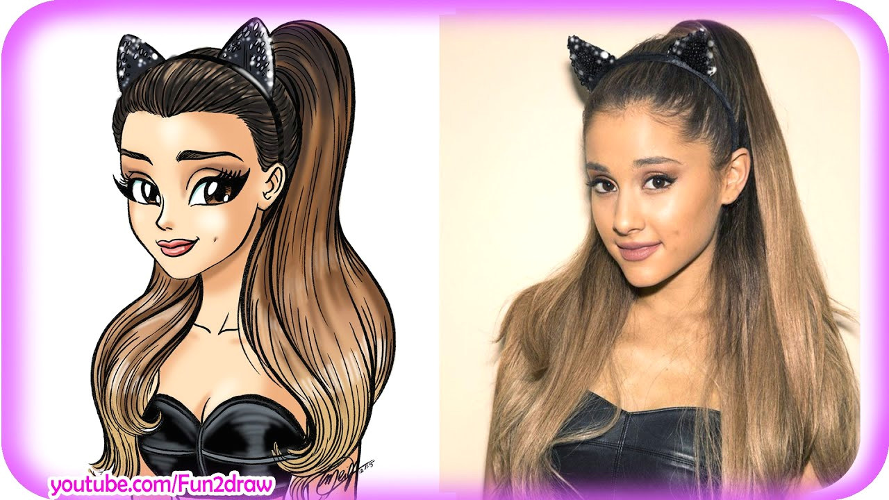 How to Draw Ariana Grande Realistic Easy How to Draw Ariana Grande Manga Drawing Tutorial Fun2draw