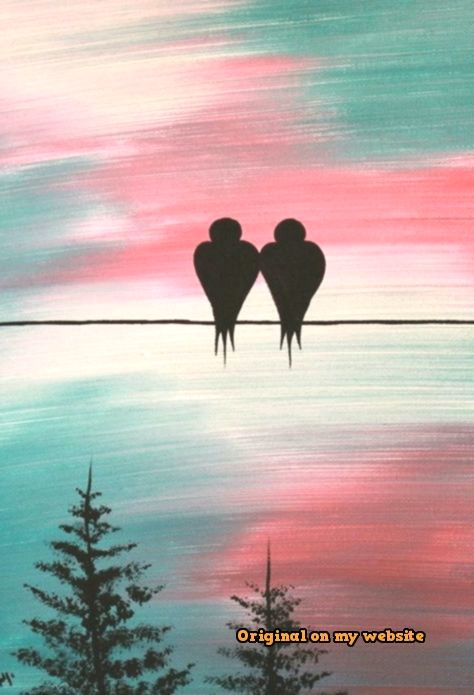 How to Draw Birds In the Sky Easy Drawing Art Tumblr Easy Acrylic Canvas Painting Ideas for