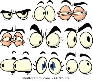 How to Draw Cartoon Eyes Easy Funny Cartoon Eyes All In Separate Layers for Easy Editing