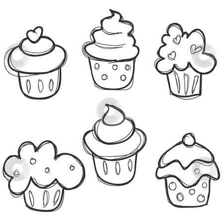 How to Draw Desserts Easy Cupcakes Doodle Drawings Drawing for Kids Easy Drawings