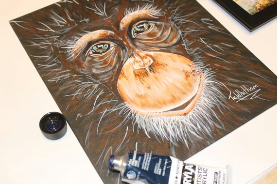 How to Draw Easy Paintings Schimpanse Portrat Acryl Schimpanse Malerei Affen Sie Malen Affe Kunst Affe Malerei Acryl Malerei Tierische Kunst Affen Kunst