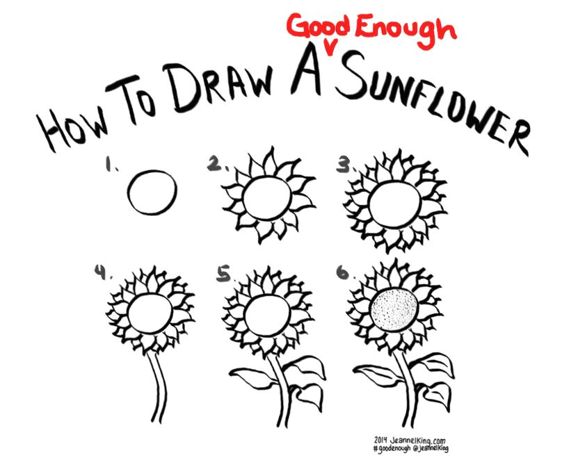 How to Draw Easy Sunflower How to Draw A Good Enough Sunflower Http Jeannelking Com