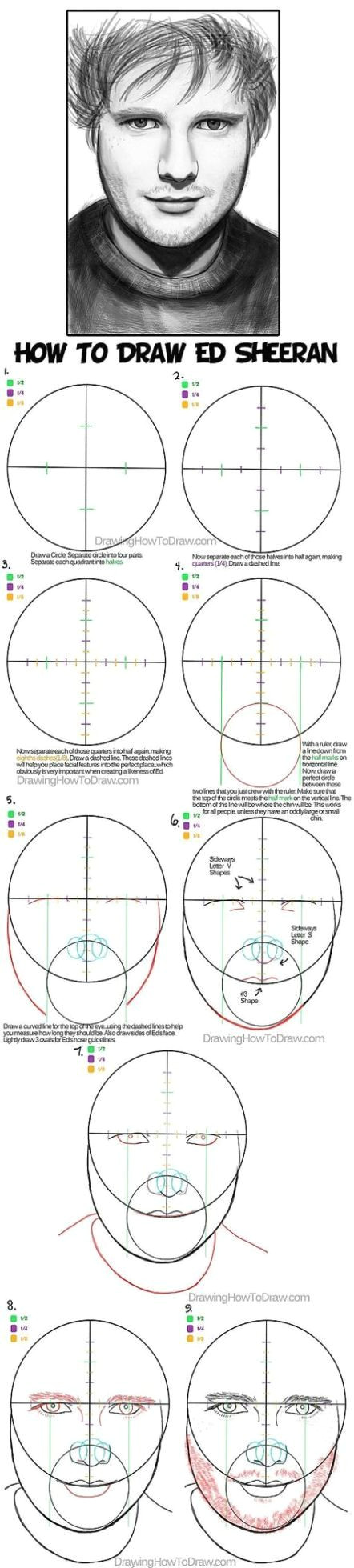 How to Draw Ed Sheeran Easy Pin by Eileen Hopkins On Art Art Art In 2019 Step by Step