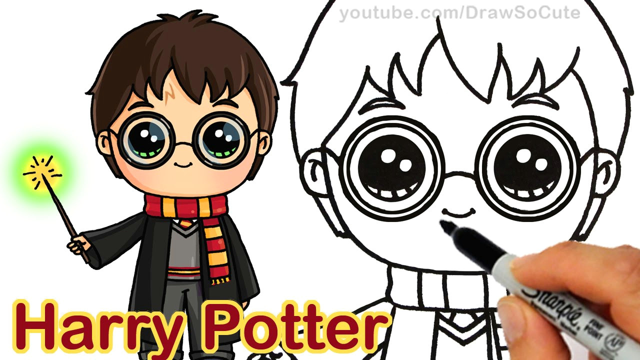How to Draw Emma Watson Step by Step Easy How to Draw Harry Potter Easy Chibi