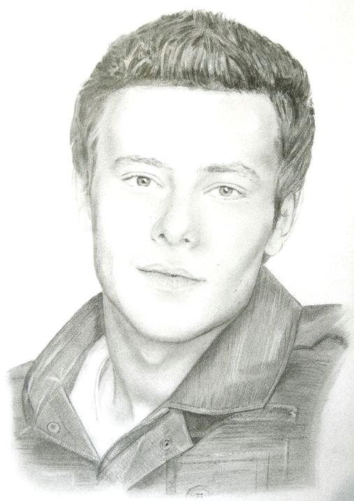 How to Draw Finn Easy Cory Monteith Drawing Cory Monteith Finn Hudson Drawings