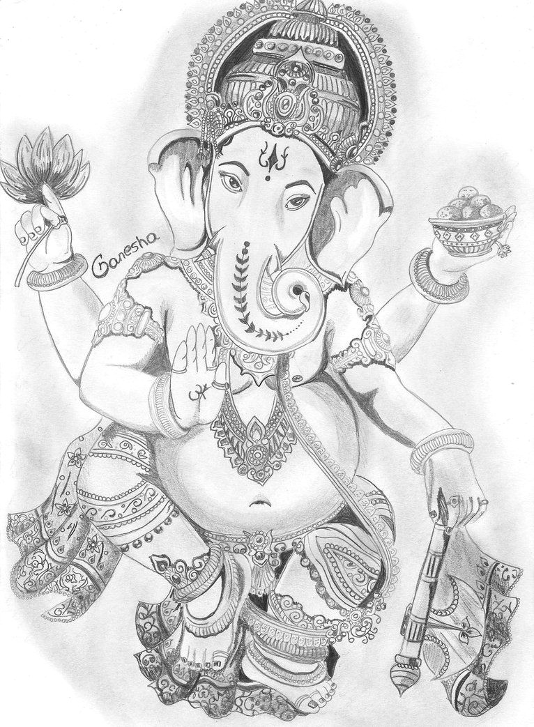 How to Draw Ganesha Easy Step by Step Ganesha by Yourslucifer Ganesha Drawing Sketches Lord
