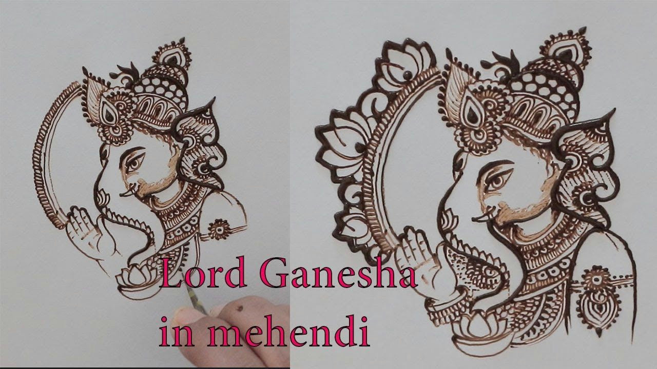 How to Draw Ganesha Easy Step by Step How to Draw Lord Ganesha In Mehendi Design for Bridal Mehndi