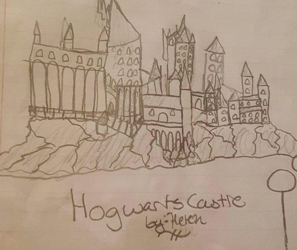 How to Draw Harry Potter Hogwarts Castle Easy A D D D My Drawing Of Hogwarts Castled D D D Harry