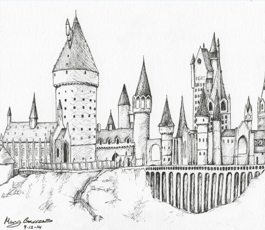 How to Draw Harry Potter Hogwarts Castle Easy Harry Potter Castle Drawing at Paintingvalley Com Explore