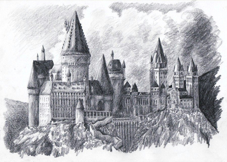 How to Draw Harry Potter Hogwarts Castle Easy Hogwarts by Matsuo1326 Deviantart Com Harry Potter