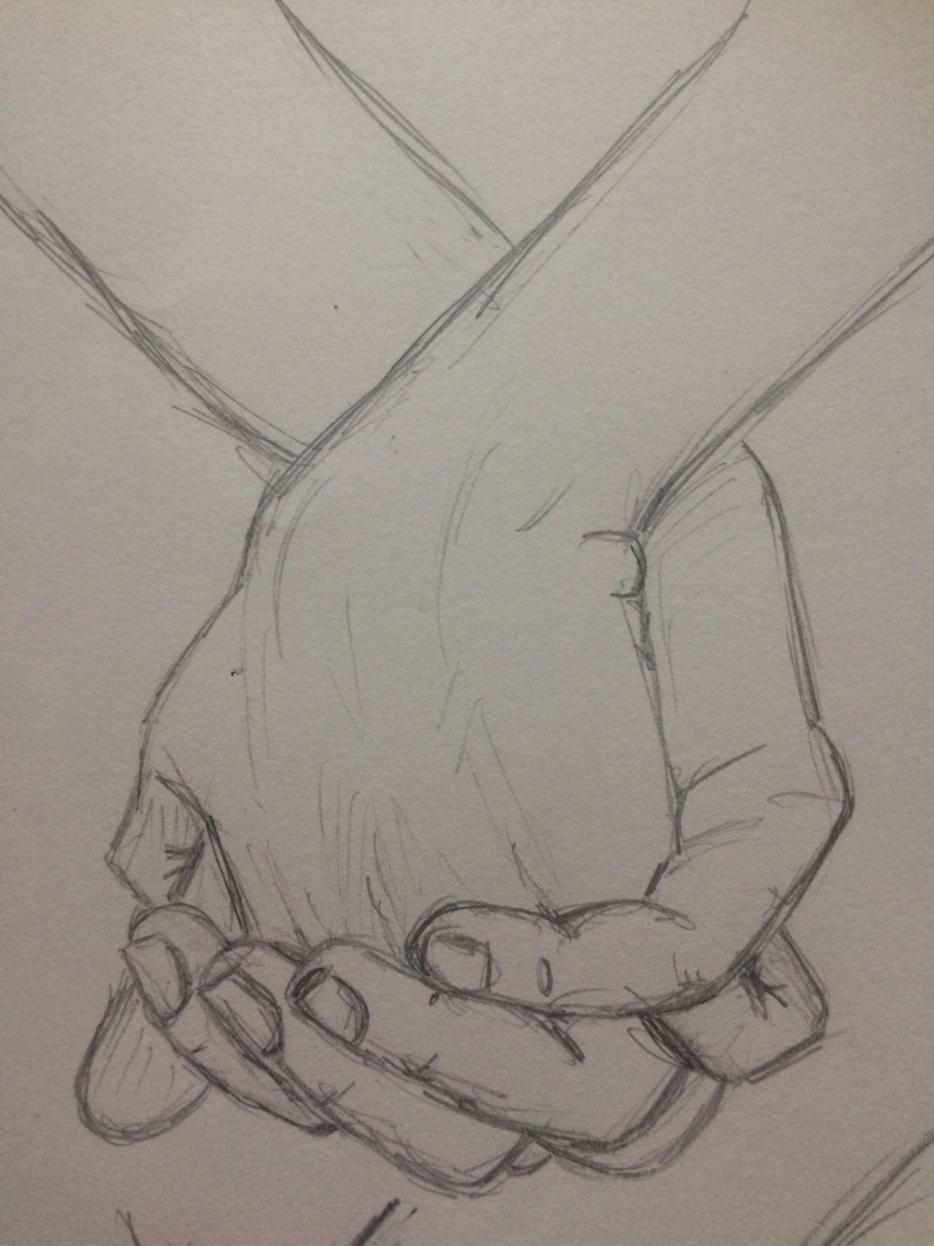 How to Draw Holding Hands Easy Practice Sketch Holding Hands 2 Pinkishcoconut Drawing