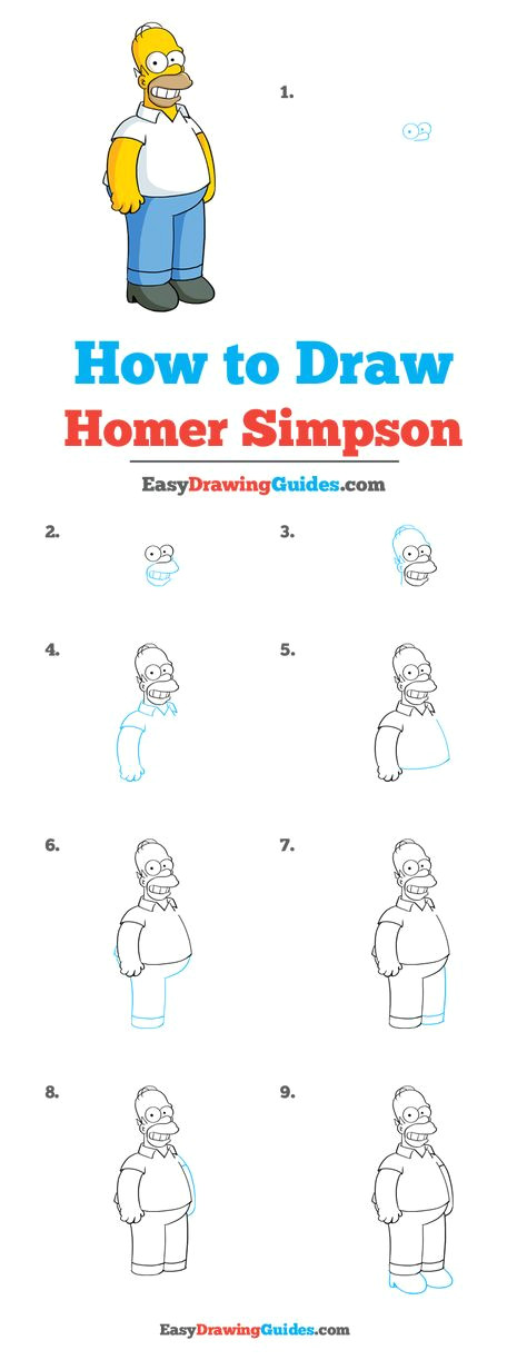 How to Draw Homer Simpson Head Easy How to Draw Homer Simpson A Study