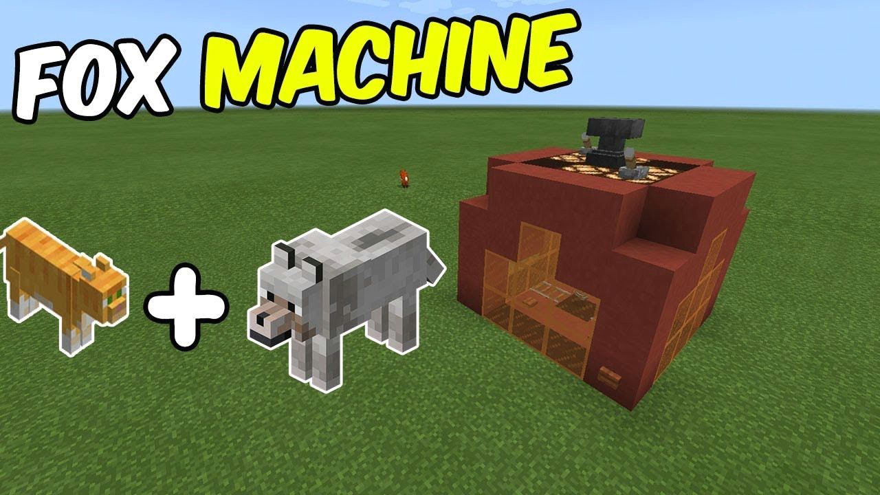 How to Draw Minecraft Animals How to Make A Fox Machine Minecraft Pe
