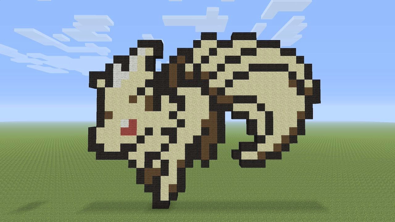 How to Draw Minecraft Animals Minecraft Pixel Art Ninetails Pokemon 038 Minecraft