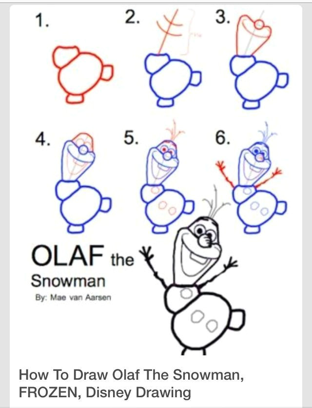 How to Draw Olaf Easy Pin Auf Zeichnungen