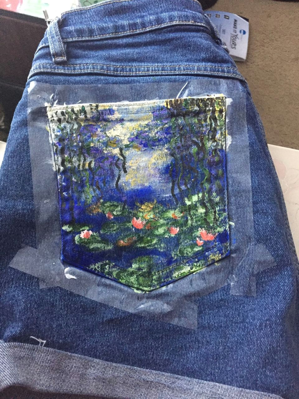 How to Draw Ripped Jeans Easy Paint Pant Pockets with Your Favorite Mural Diy Fashion