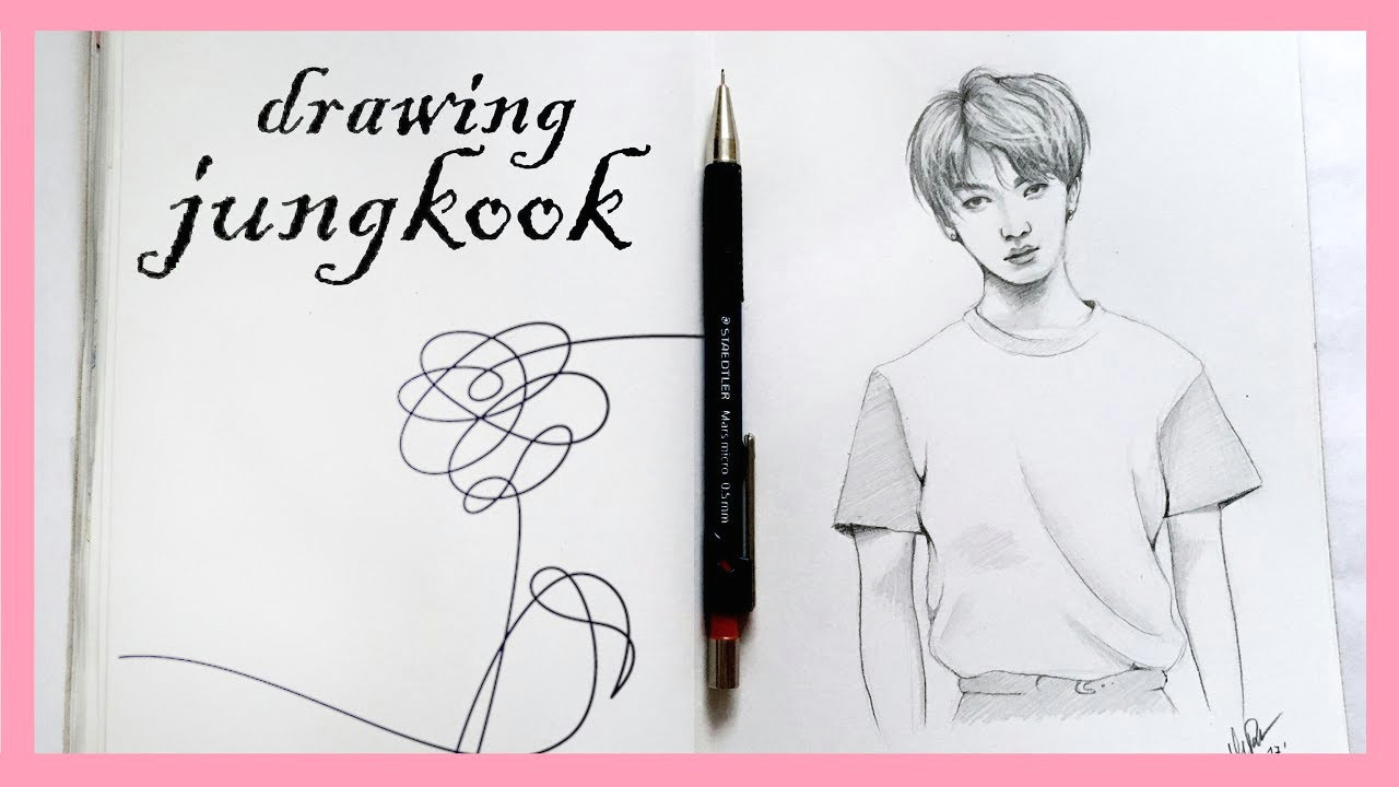 How to Draw Suga Bts Easy Sketching Jeon Jungkook From Bts