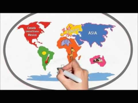 How to Draw the Continents Easy Teaching the Continents Oceans Continents song School