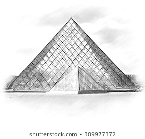 How to Draw the Louvre Easy Louvre Illustration Images Stock Photos Vectors